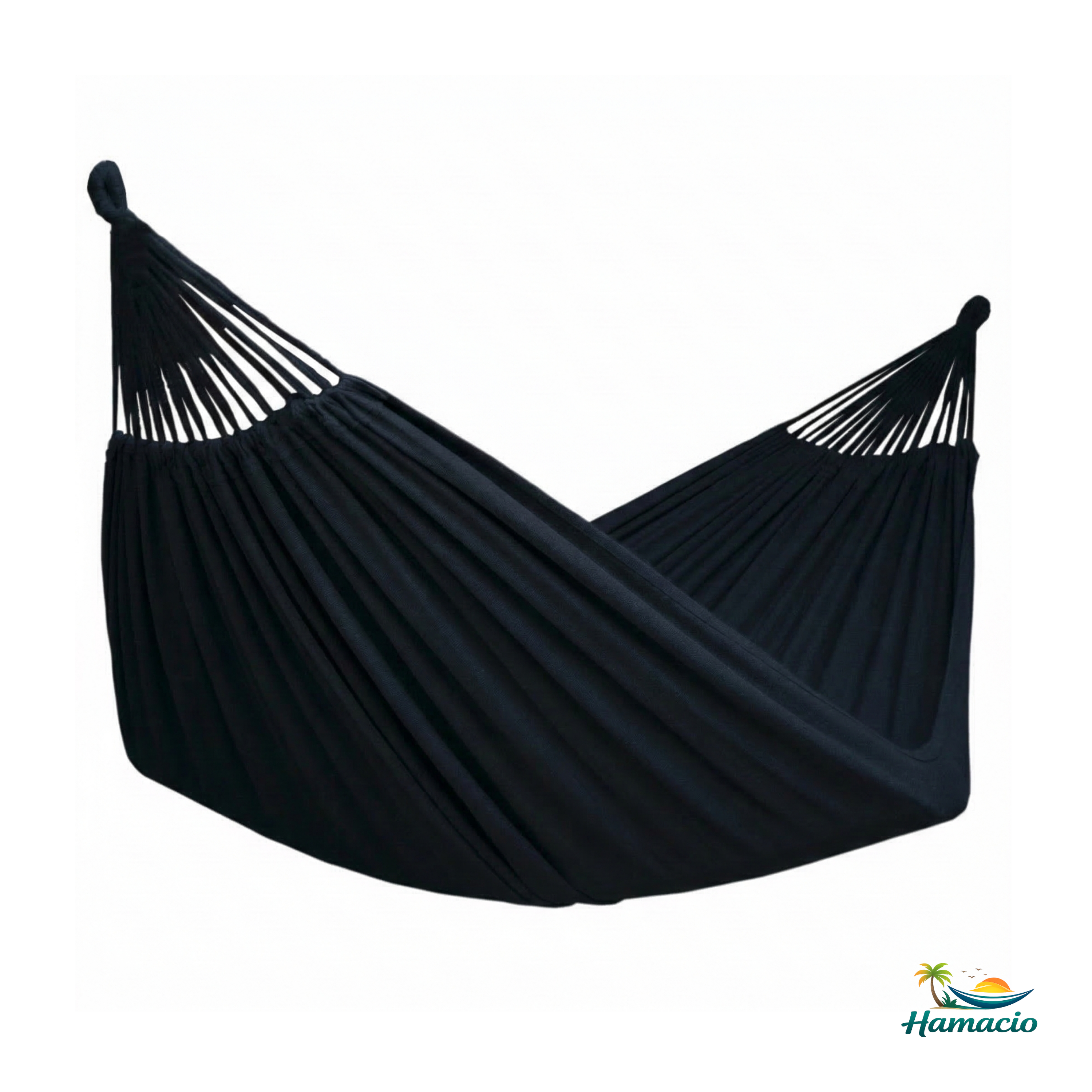 Hamac double en coton noir de la collection Suave de Hamacio en 220x160