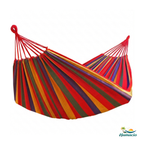 hamac double rouge et jaune de la collection horizonte de hamacio en taille 220x160 