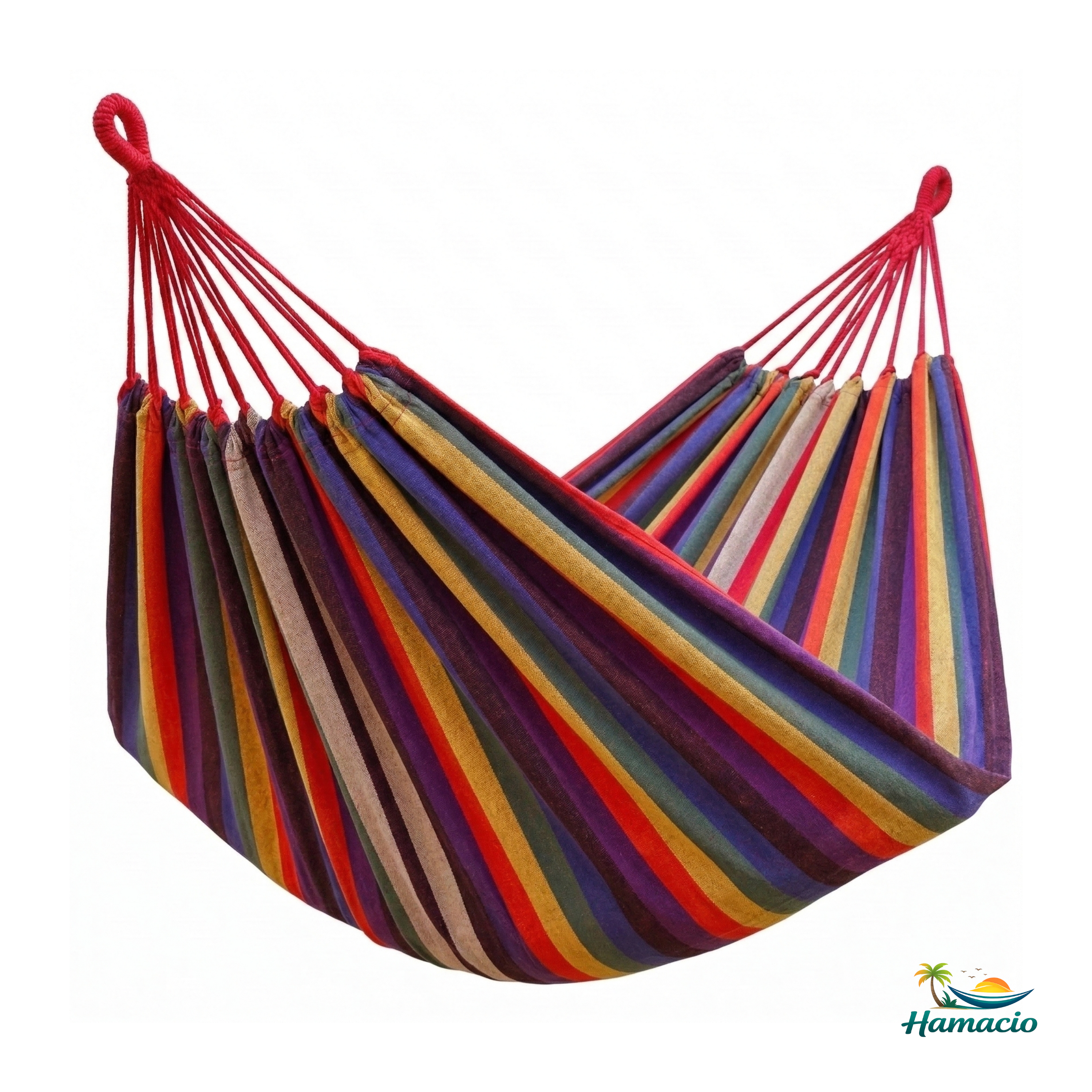 Hamac simple rouge de la collection horizonte de hamacio dans la taille 200x120